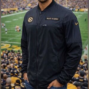 Nike Salute to Service Pittsburgh Steelers Full Zip Jacket Size XXL